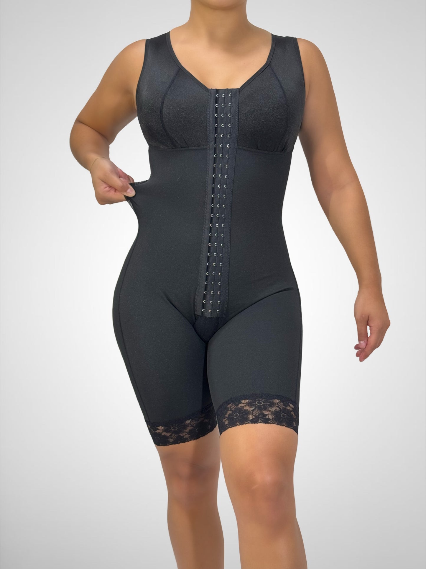 Low compression stage 1 shapewear